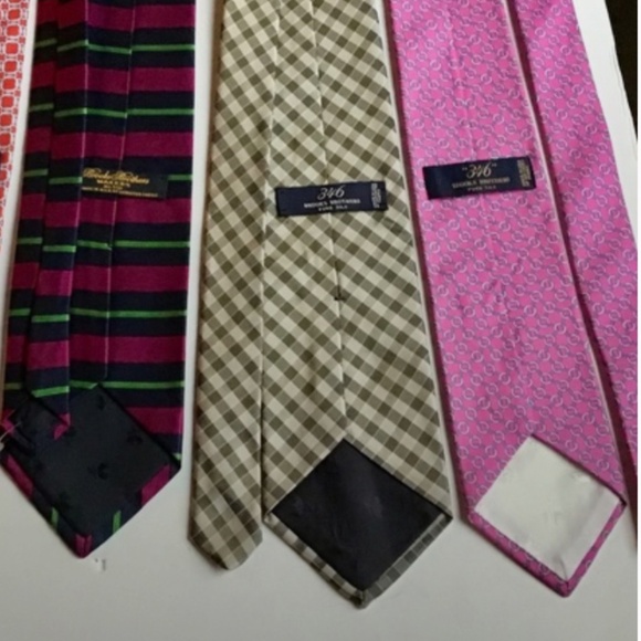 3 Brooks Brothers lovely colours & prints silk ties made in USA 🇺🇸 - Picture 2 of 6